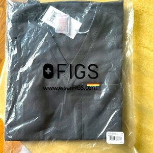 NWT FIGS charcoal pride top XS
